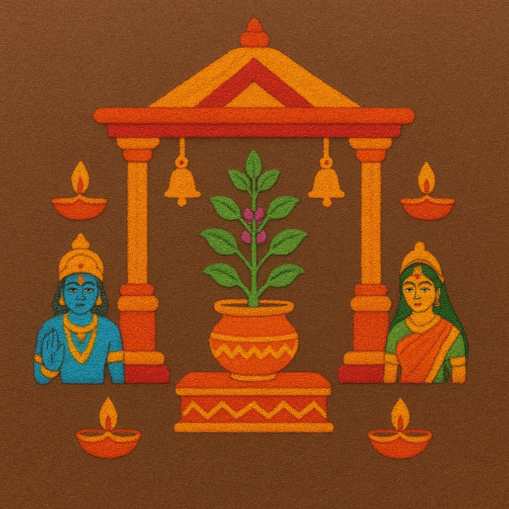 Special Tulsi Vivah Rangoli 